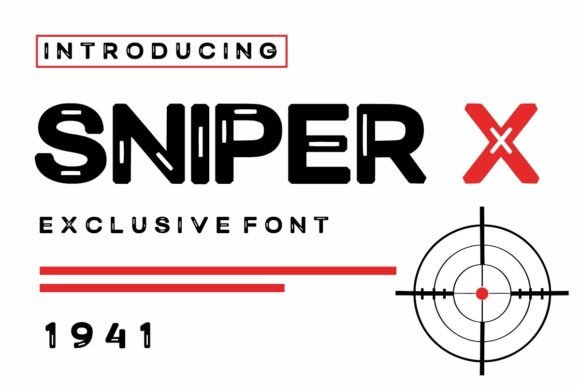 Sniper X: Bold Typography for Maximum Visual Impact